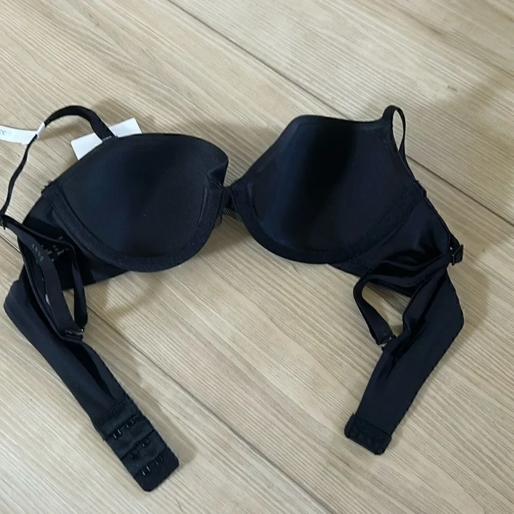 DKNY Litewear Spacer T-Shirt Bra DK4001, size 32A, NWT, Black
